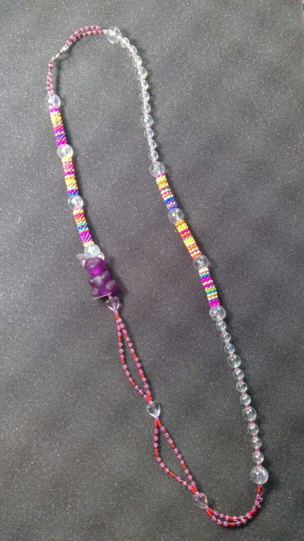 Purple Gummy Bear Party Mala Necklace