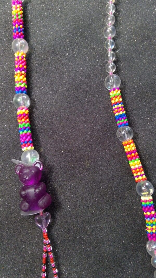 Purple Gummy Bear Party Mala Necklace - Image 2