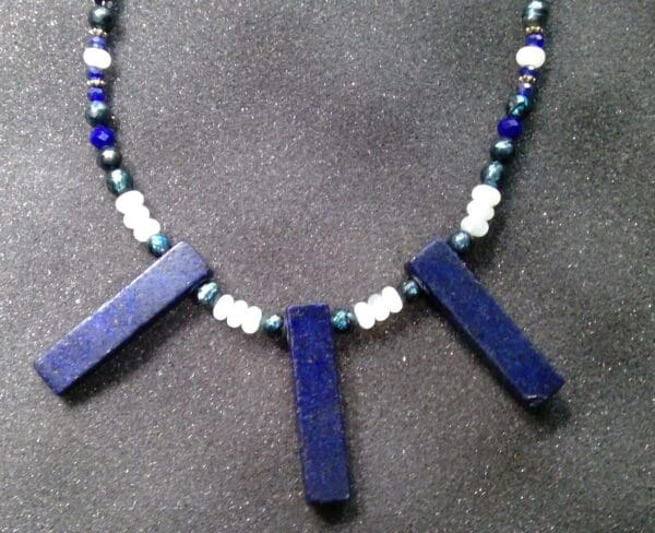 Queen Lapis Necklace Earrings set - Image 3